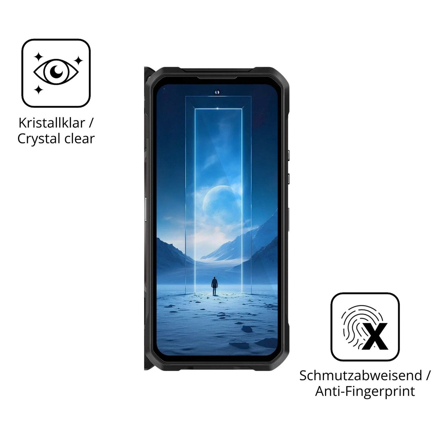 Flexible TPU-Folie passend zugeschnitten für Oukitel WP61 Ti, vollständige Abdeckung
