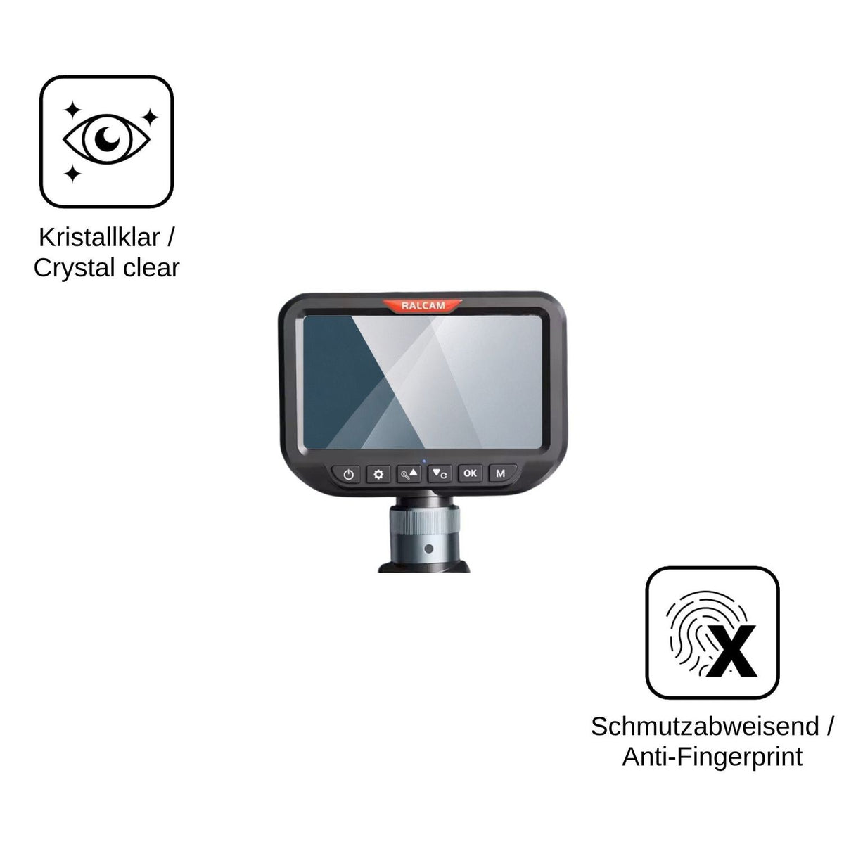 2x Screen Protector for Ralcam Endoscope Camera 5 Flexible Glass 9H dipos