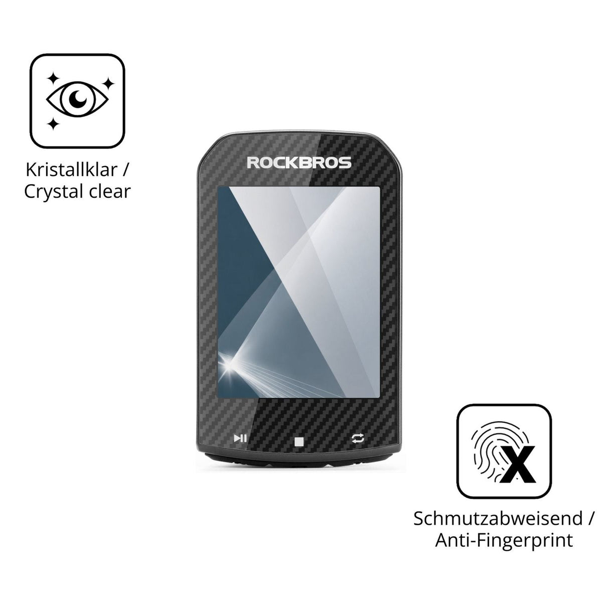 Flexible TPU-Folie passend zugeschnitten für ROCKBROS M1 Pro, vollständige Abdeckung