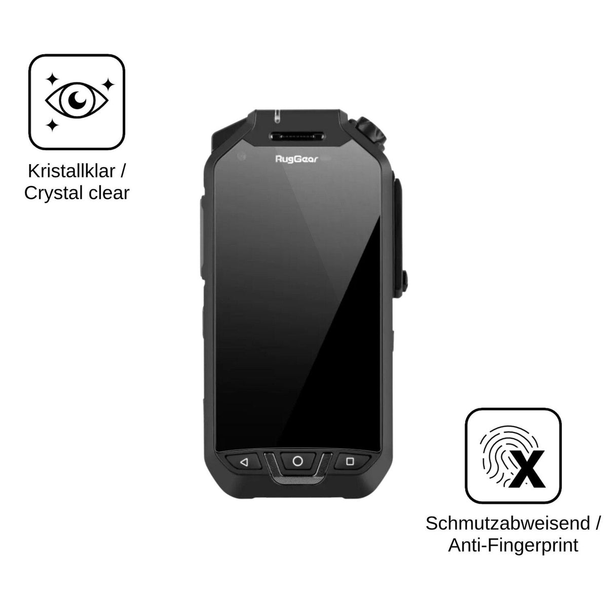 2x Screen Protector for RugGear RG750 Flexible Glass 9H dipos
