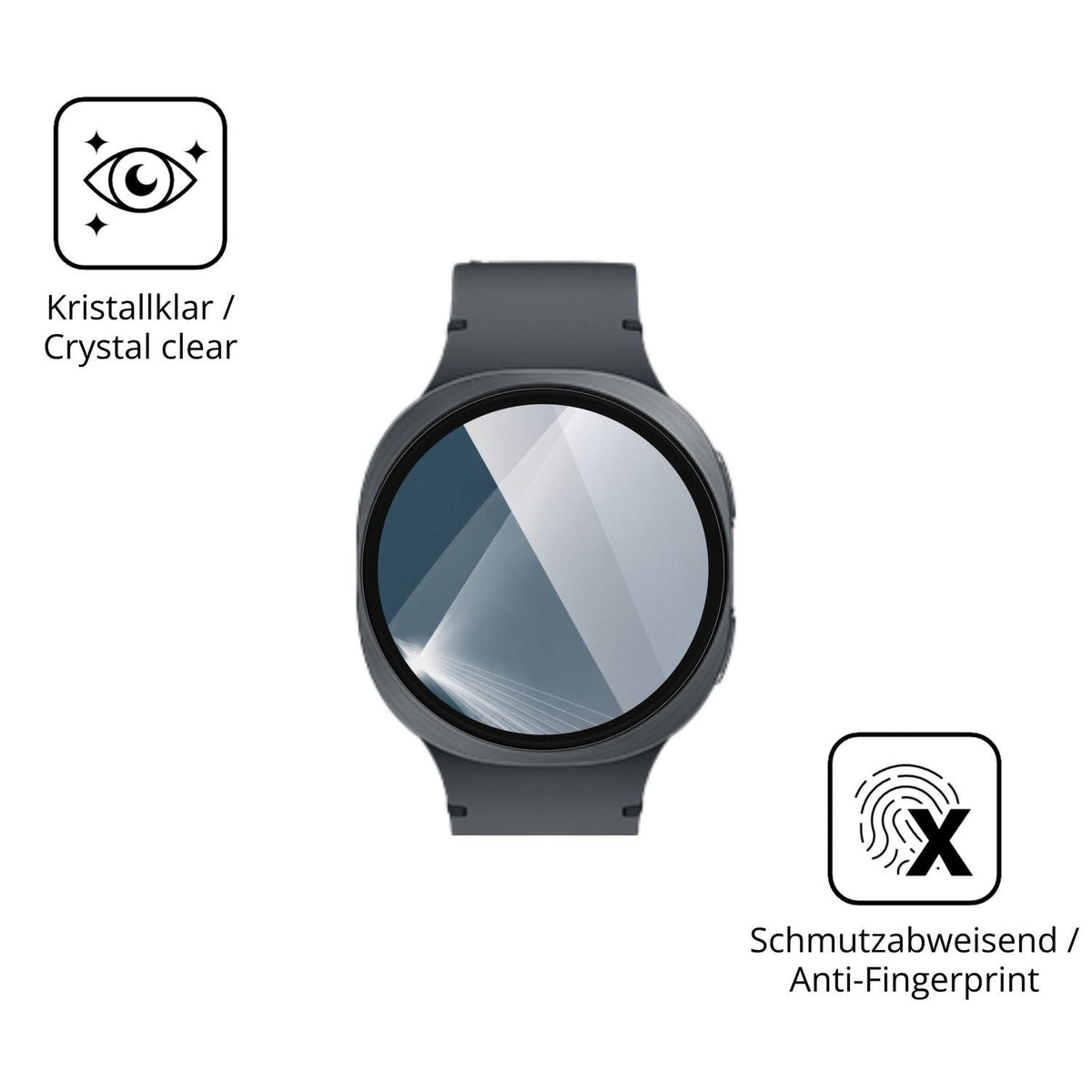 Flexible TPU-Folie passend zugeschnitten für Samsung Galaxy Watch 8 40mm, vollständige Abdeckung