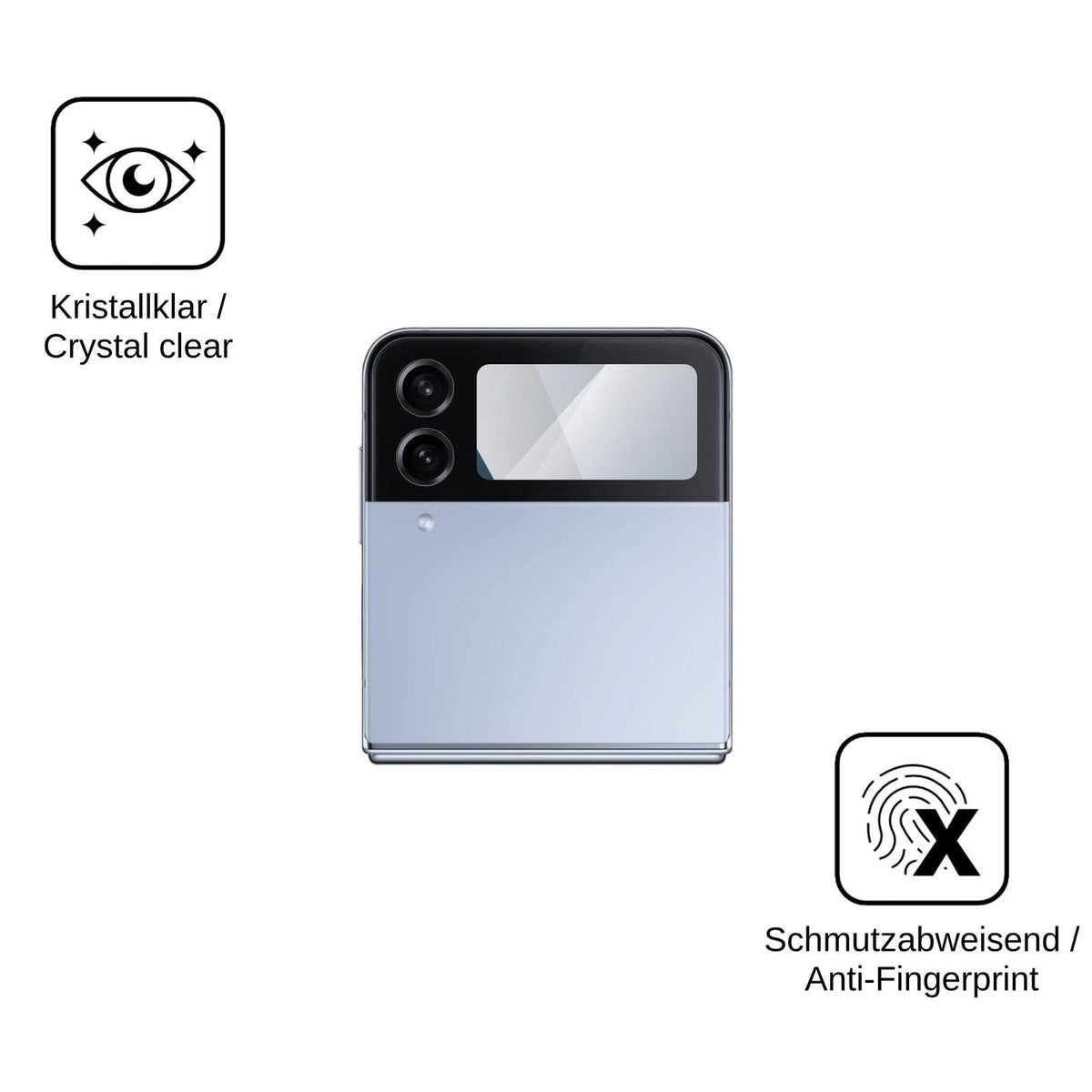 2x Screen Protector for Samsung Galaxy Z Flip4 5G Outside Flexible Glass 9H dipos