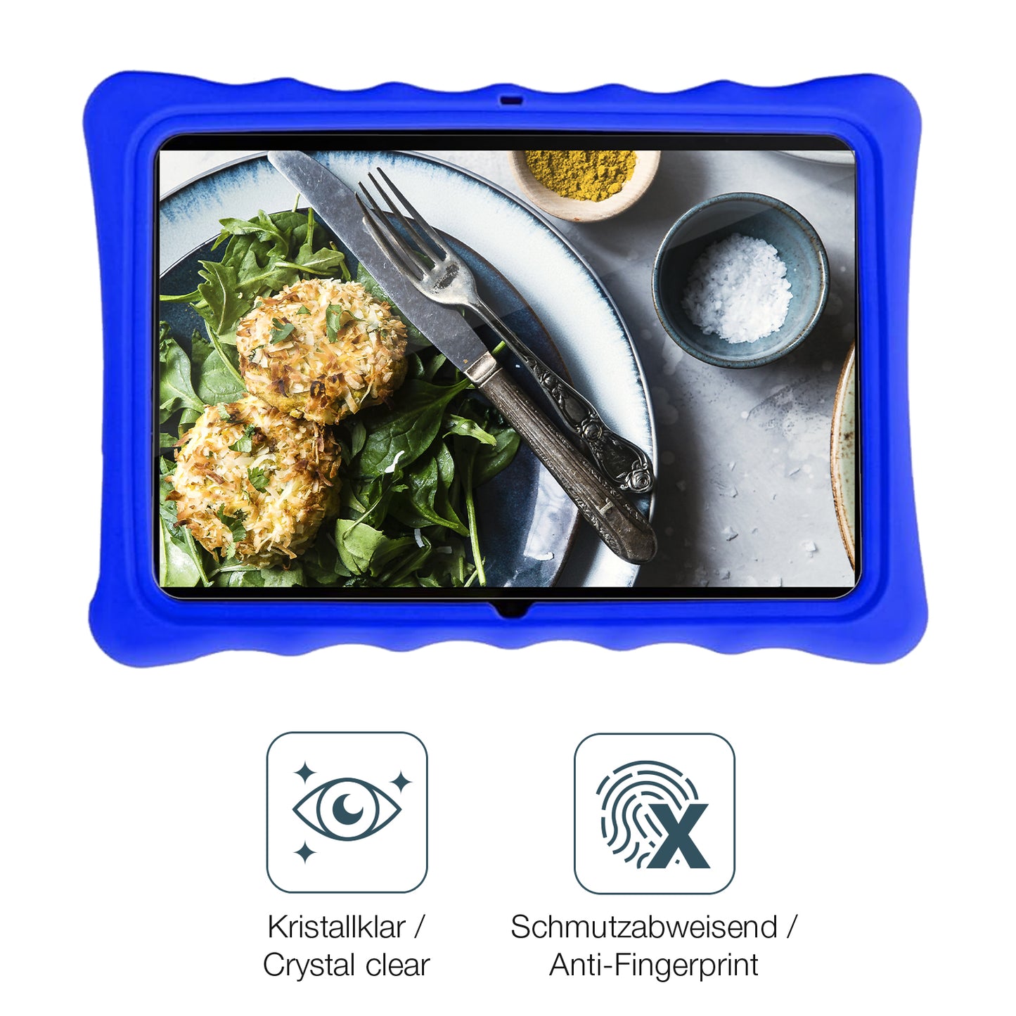 Schutz gegen Kratzer auf dem SaveFamily Evolution Kids Tablet Glas durch Schlüssel oder Ähnliches