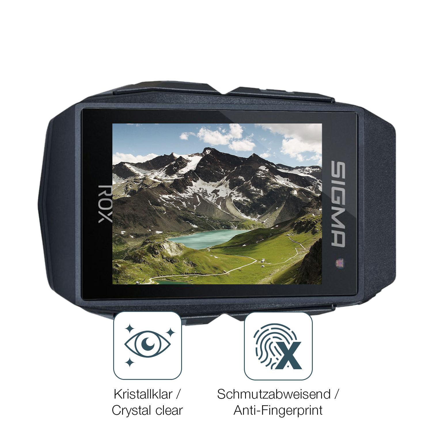 Schutz gegen Kratzer auf dem Sigma Rox 11.1 Glas durch Schlüssel oder Ähnliches