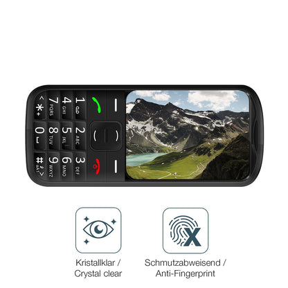 Flexible TPU-Folie passend zugeschnitten für Simvalley Mobile Seniorenhandy, vollständige Abdeckung