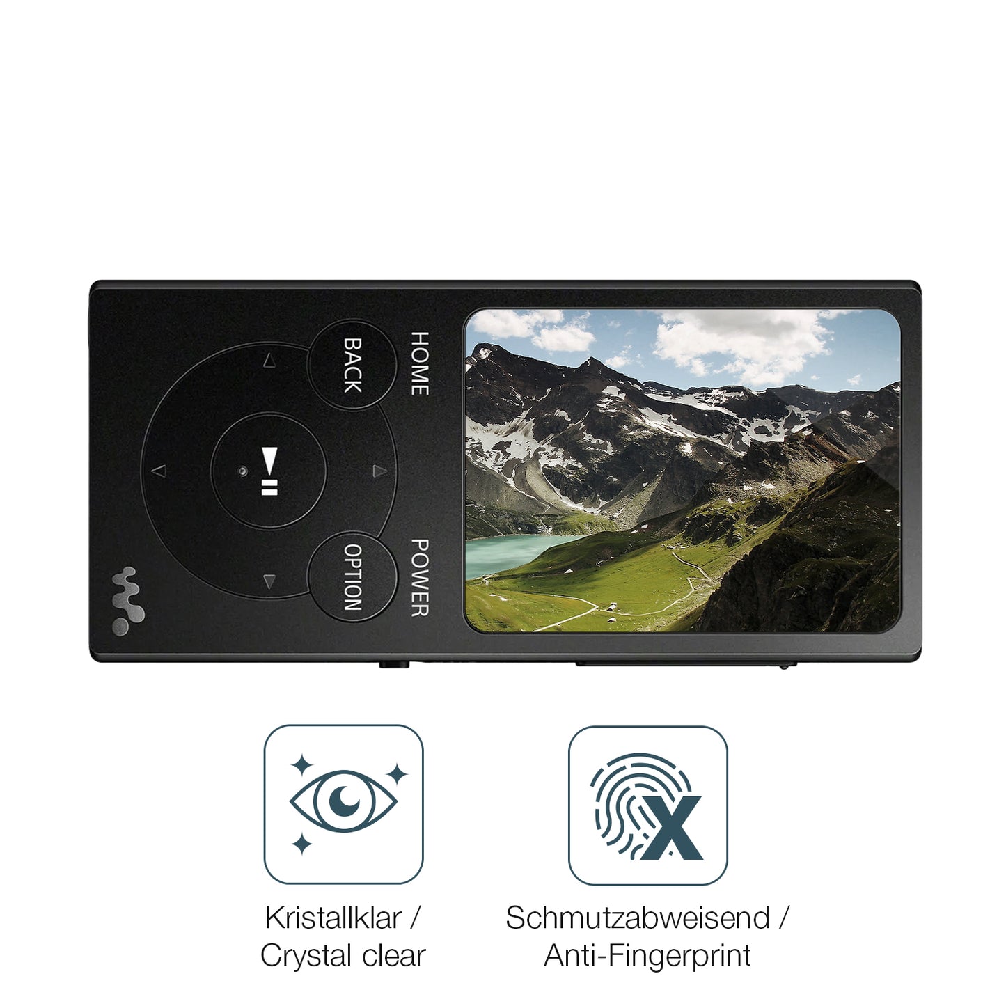 Flexible TPU-Folie passend zugeschnitten für Sony NW-e394, vollständige Abdeckung