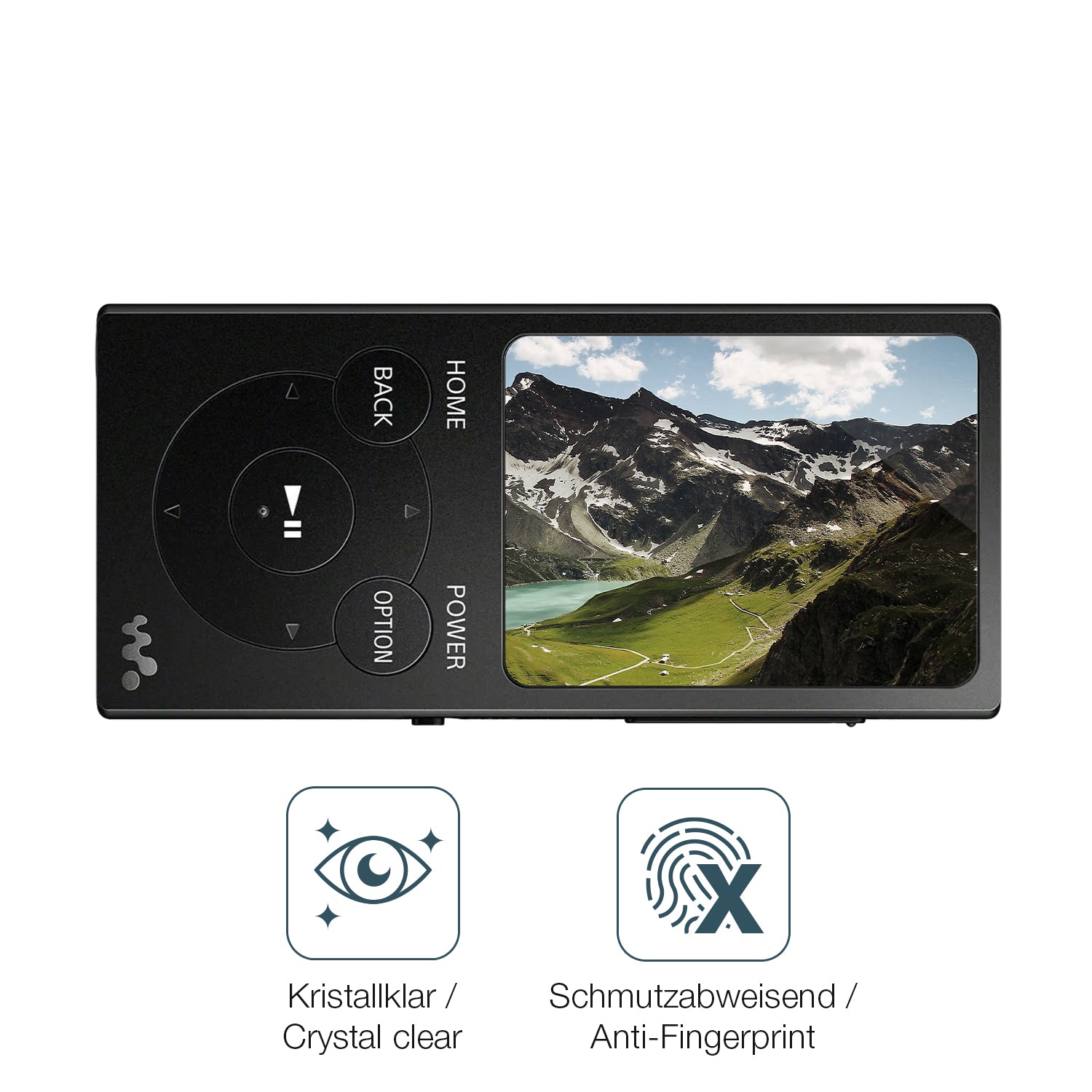 Flexible TPU-Folie passend zugeschnitten für Sony NW-e394, vollständige Abdeckung