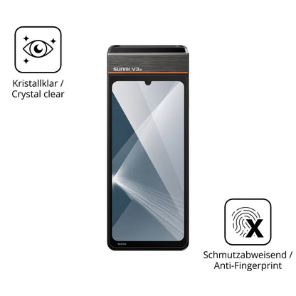 Flexible TPU-Folie passend zugeschnitten für Sunmi V3e, vollständige Abdeckung