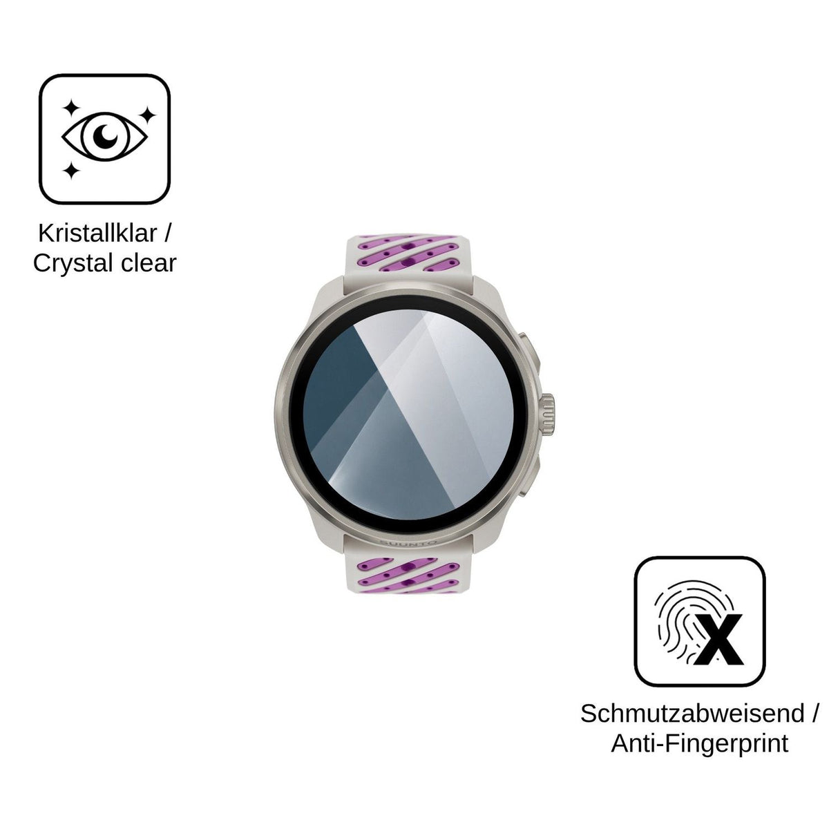 2x Screen Protector for Suunto Race 3S Flexible Glass 9H dipos