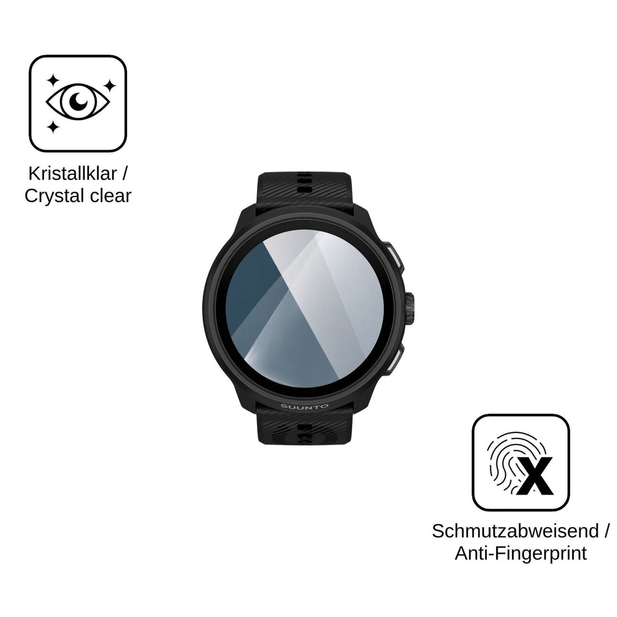 2x Screen Protector for Suunto Run 2 Flexible Glass 9H dipos