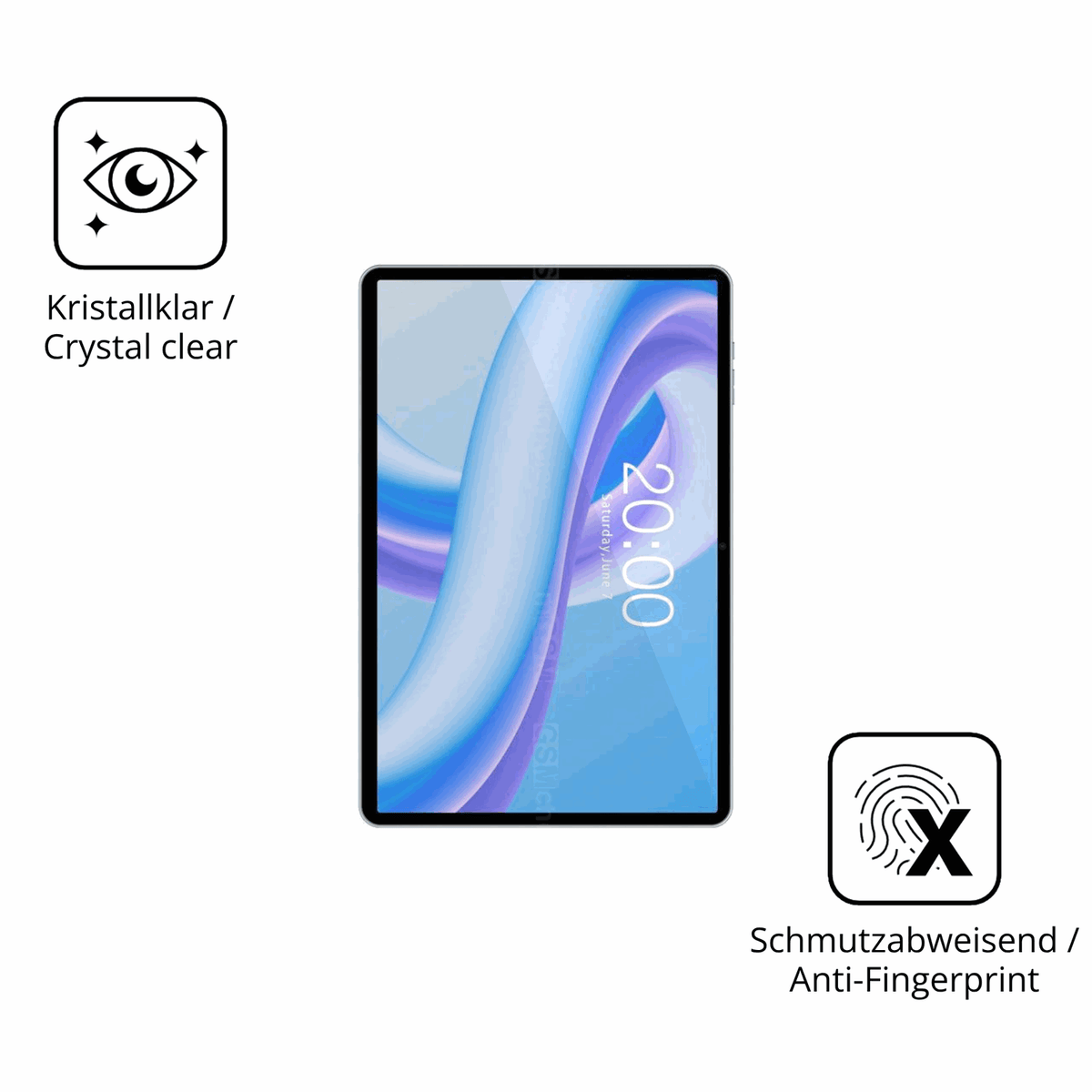 Flexible TPU-Folie passend zugeschnitten f�r Teclast M50 Plus, vollst�ndige Abdeckung