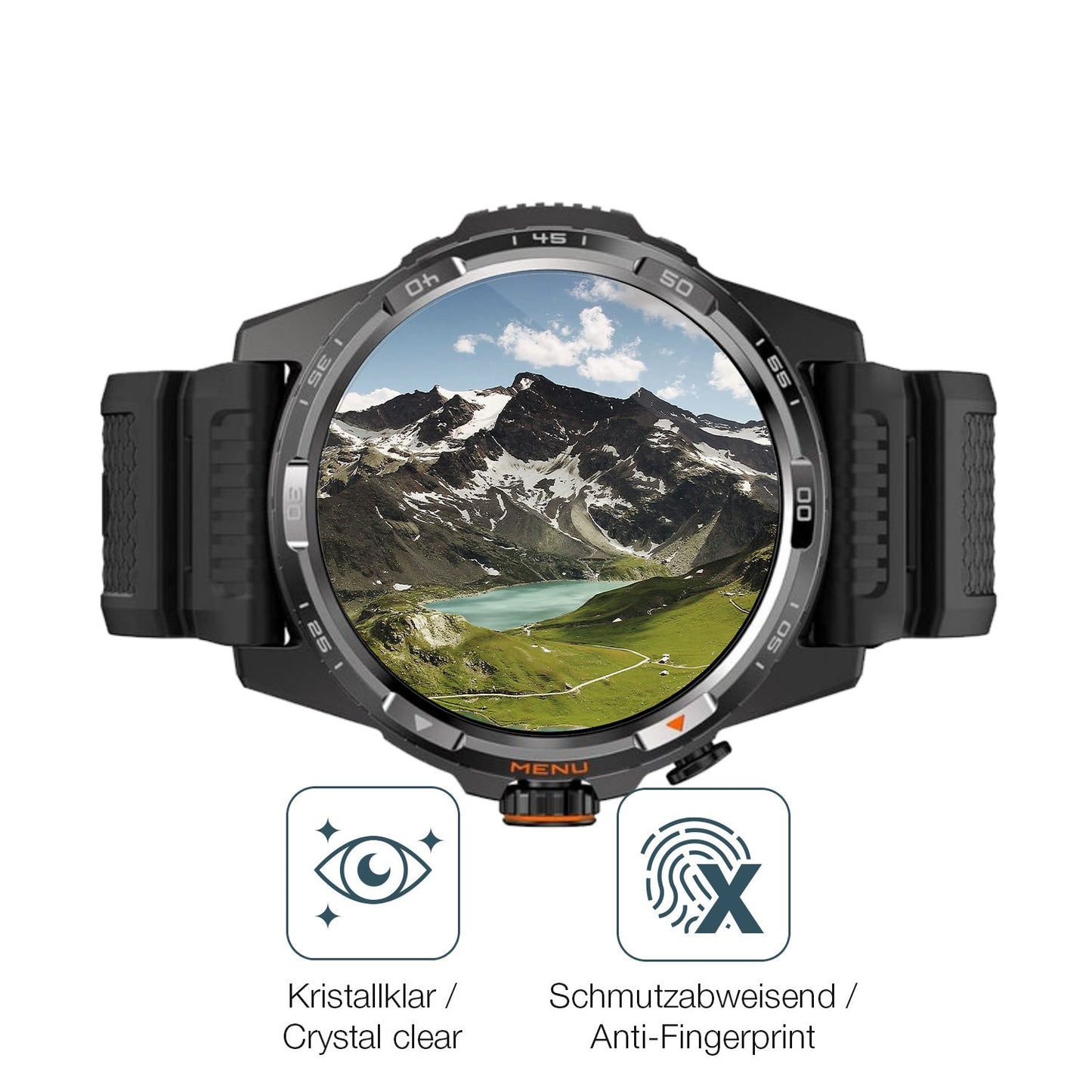 Flexible TPU-Folie passend zugeschnitten für ticWatch Atlas, vollständige Abdeckung