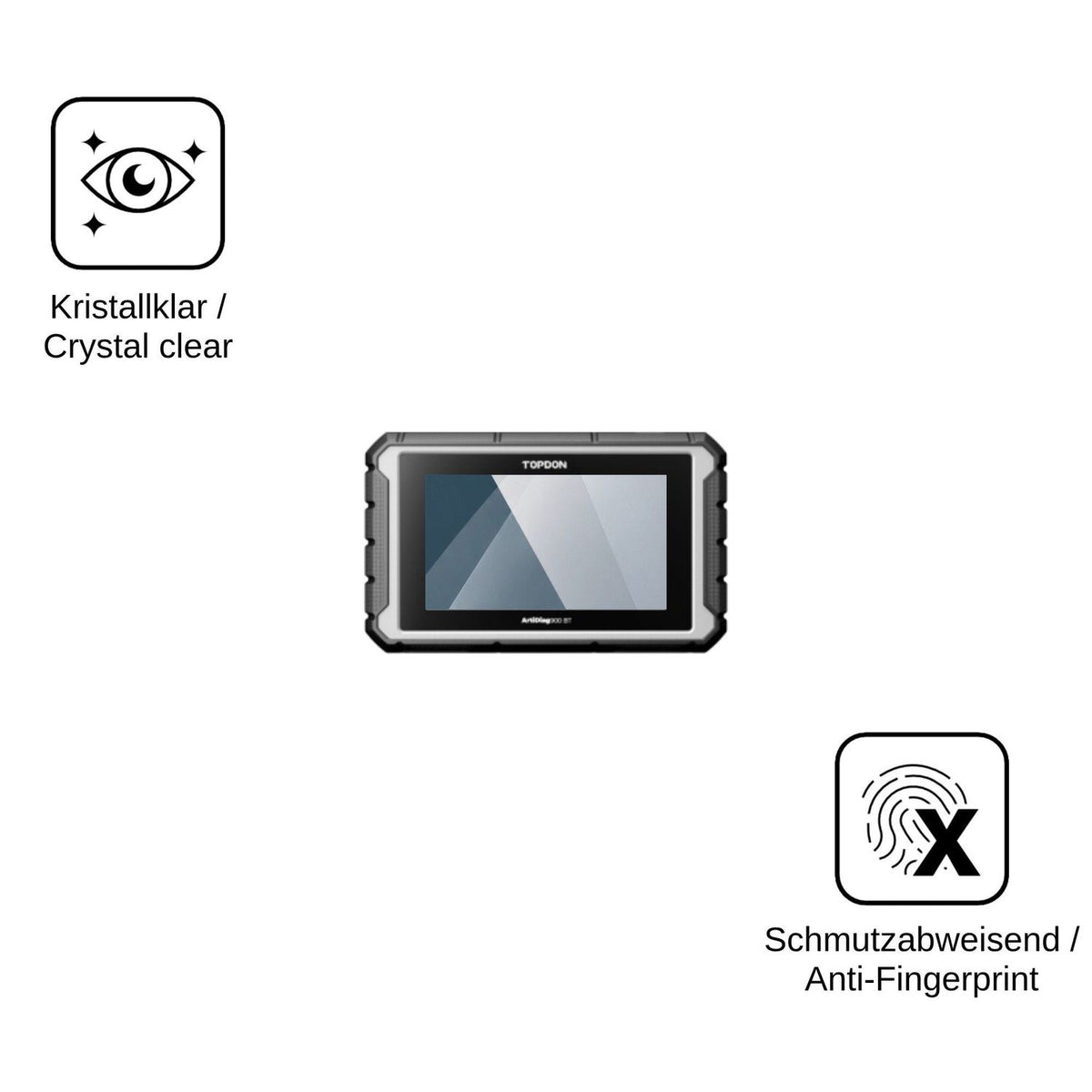 2x Screen Protector for Topdon ArtiDiag 900 BT Flexible Glass 9H dipos