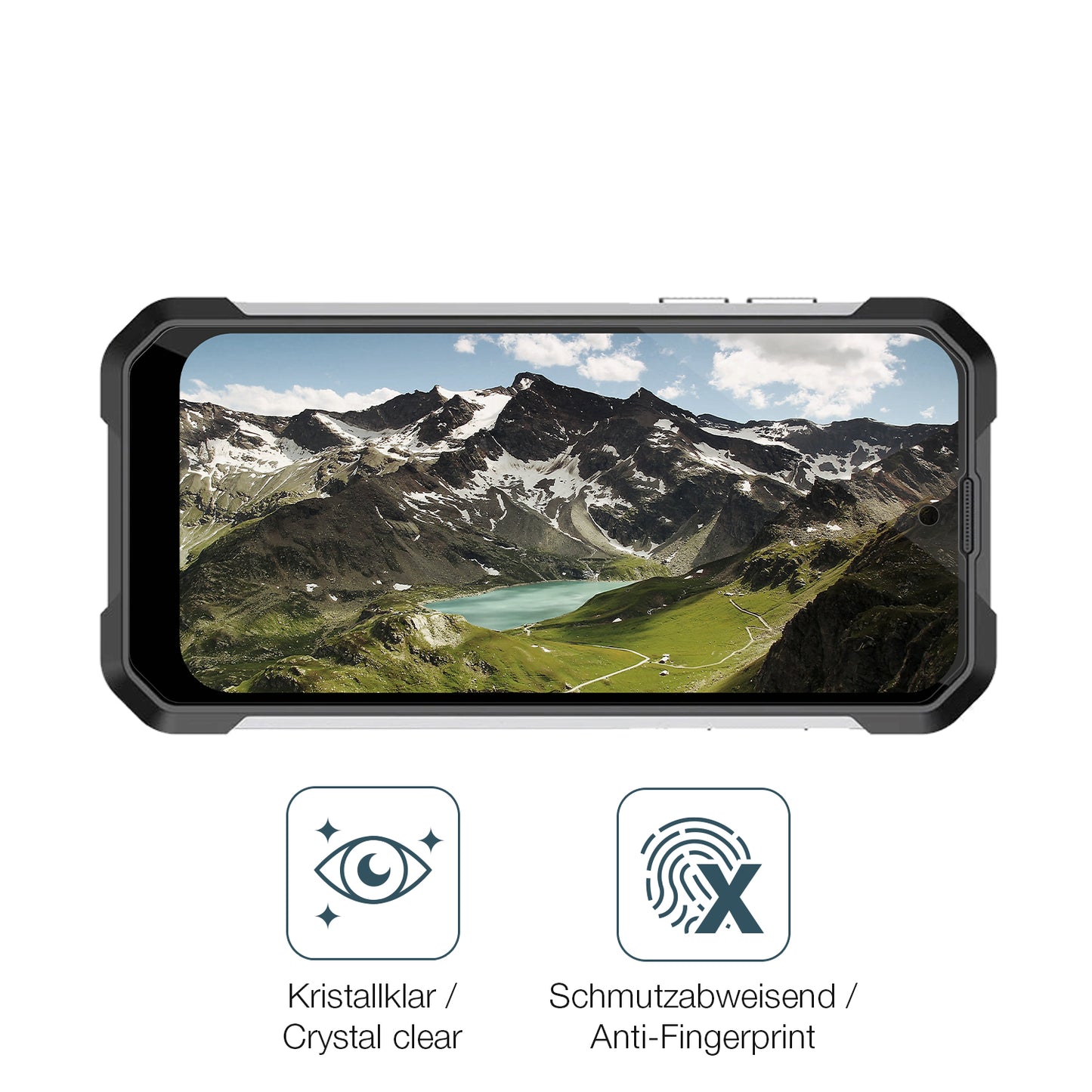 Flexible TPU-Folie passend zugeschnitten für Unihertz Tank Mini, vollständige Abdeckung