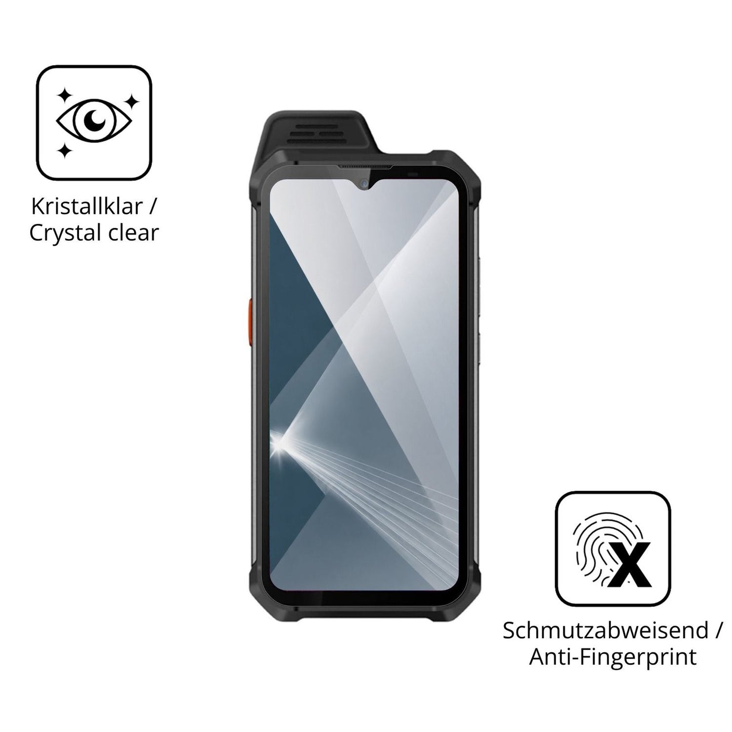 Flexible TPU-Folie passend zugeschnitten für UNIWA W888, vollständige Abdeckung