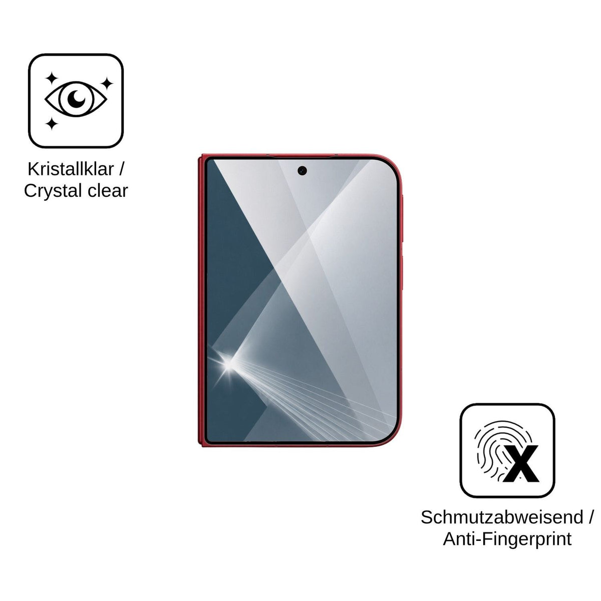 2x Screen Protector for Xiaomi 18 Fold Outside Flexible Glass 9H dipos