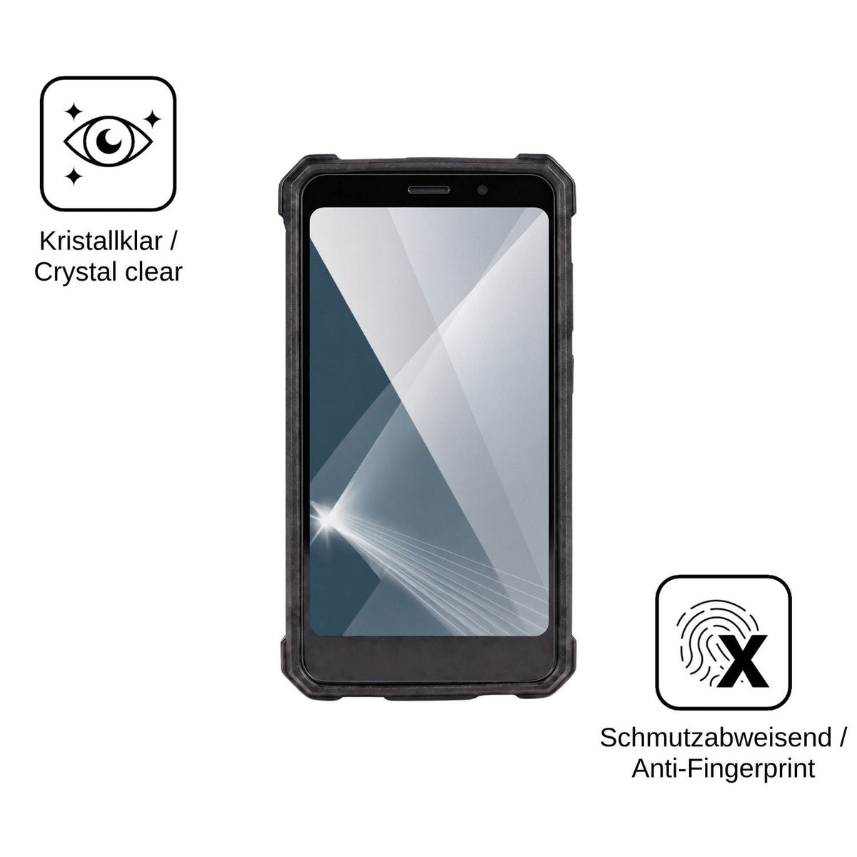 2x Screen Protector for yacdelo Rock V1 Flexible Glass 9H dipos