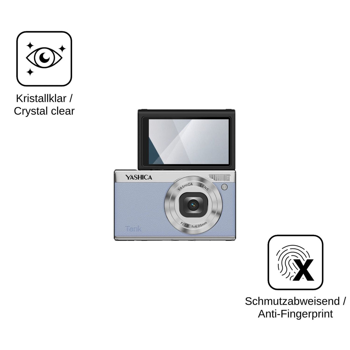 2x Screen Protector for Yashica Tank Compact Flexible Glass 9H dipos