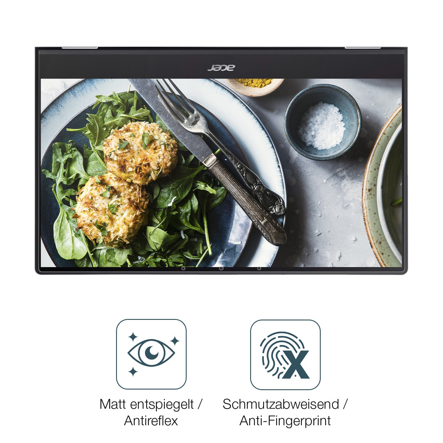 9H Hartbeschichtete, flexible Folie passend zugeschnitten für Acer Chromebook Spin 314