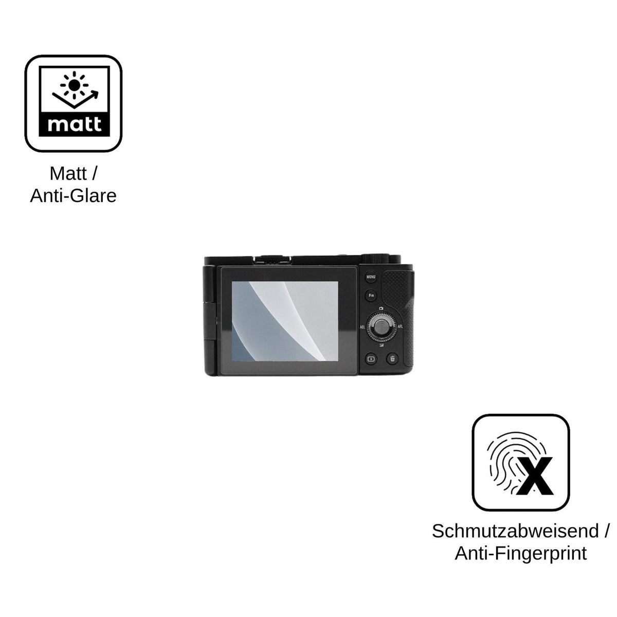 2x Screen Protector for AgfaPhoto Realishot C130 matte Flexible Glass 9H dipos