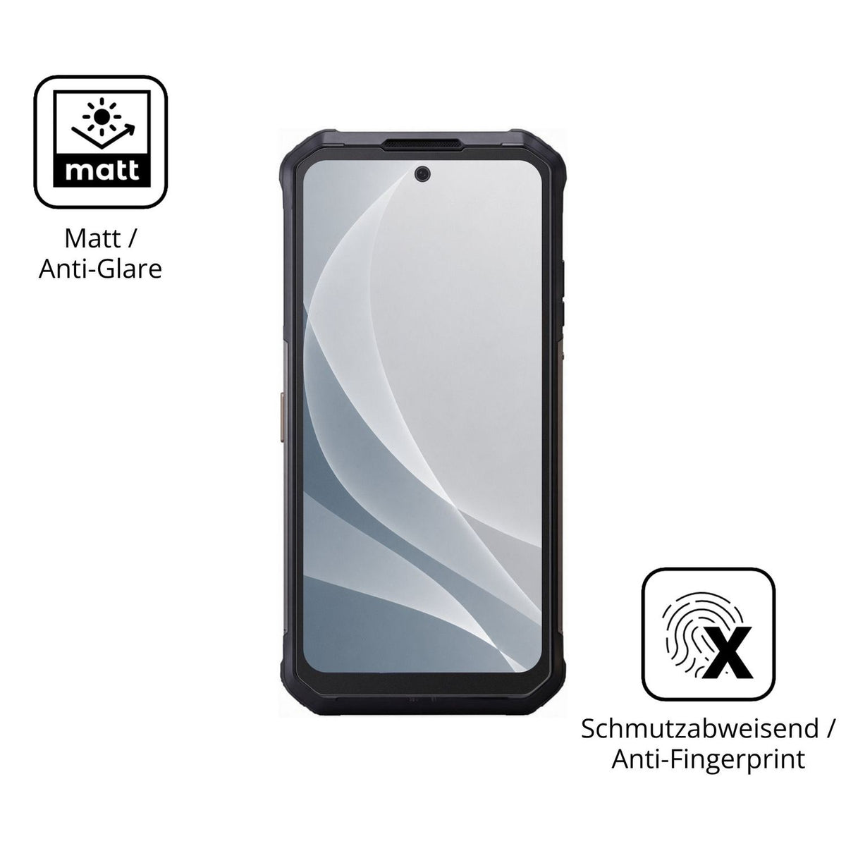 9H Hartbeschichtete, flexible Folie passend zugeschnitten für AGM X7 Pro
