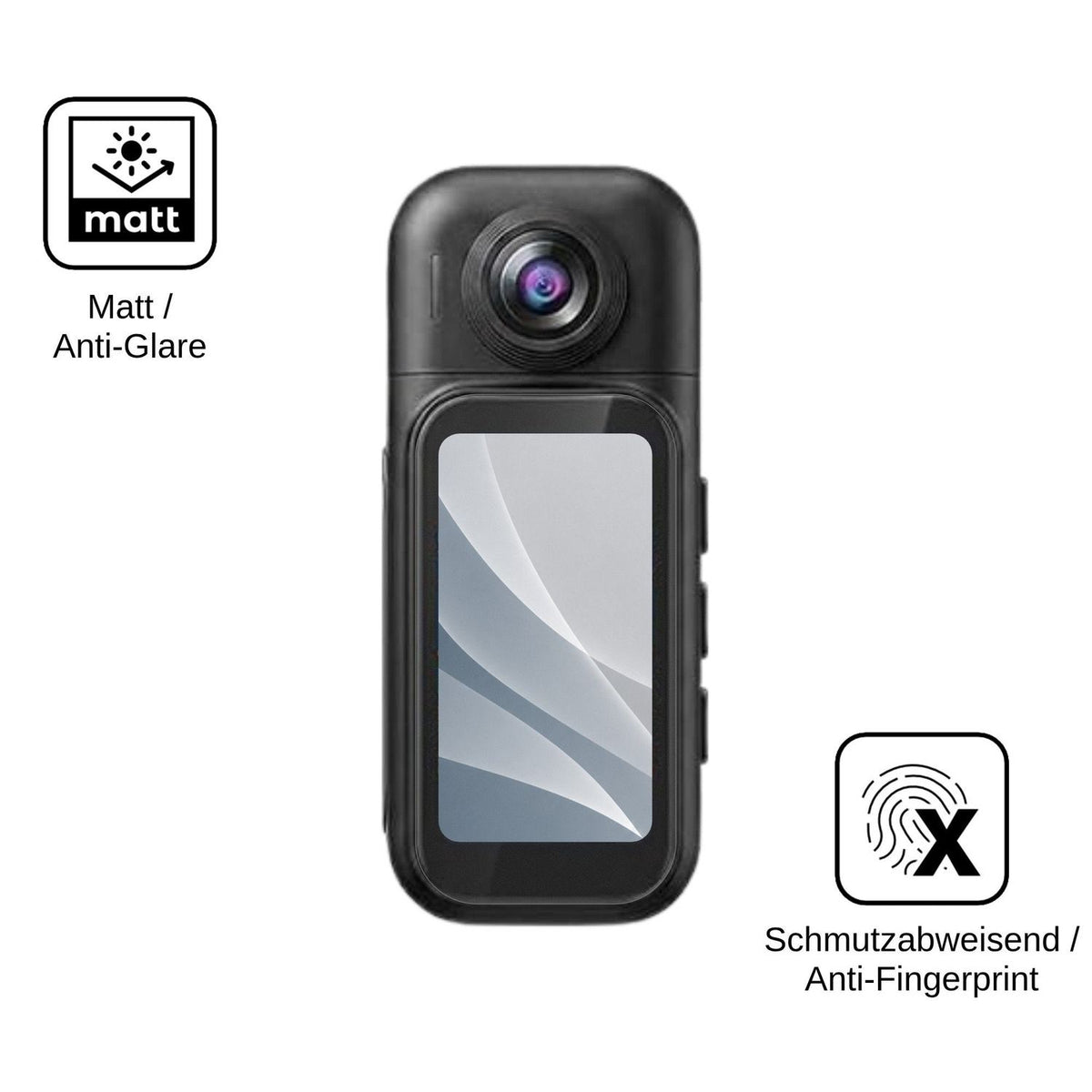 2x Screen Protector for AIKER H91 Action Cam matte Flexible Glass 9H dipos
