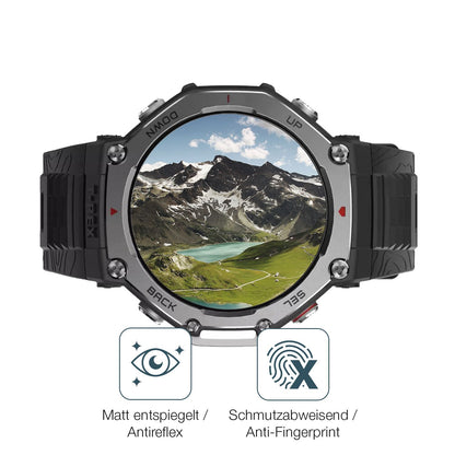 9H Hartbeschichtete, flexible Folie passend zugeschnitten für Amazfit T-Rex 3