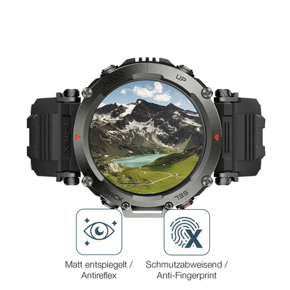 9H Hartbeschichtete, flexible Folie passend zugeschnitten für Amazfit T-Rex Ultra