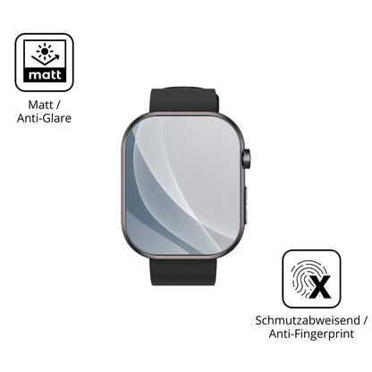 9H Hartbeschichtete, flexible Folie passend zugeschnitten für Banlvs Smartwatch 1.96