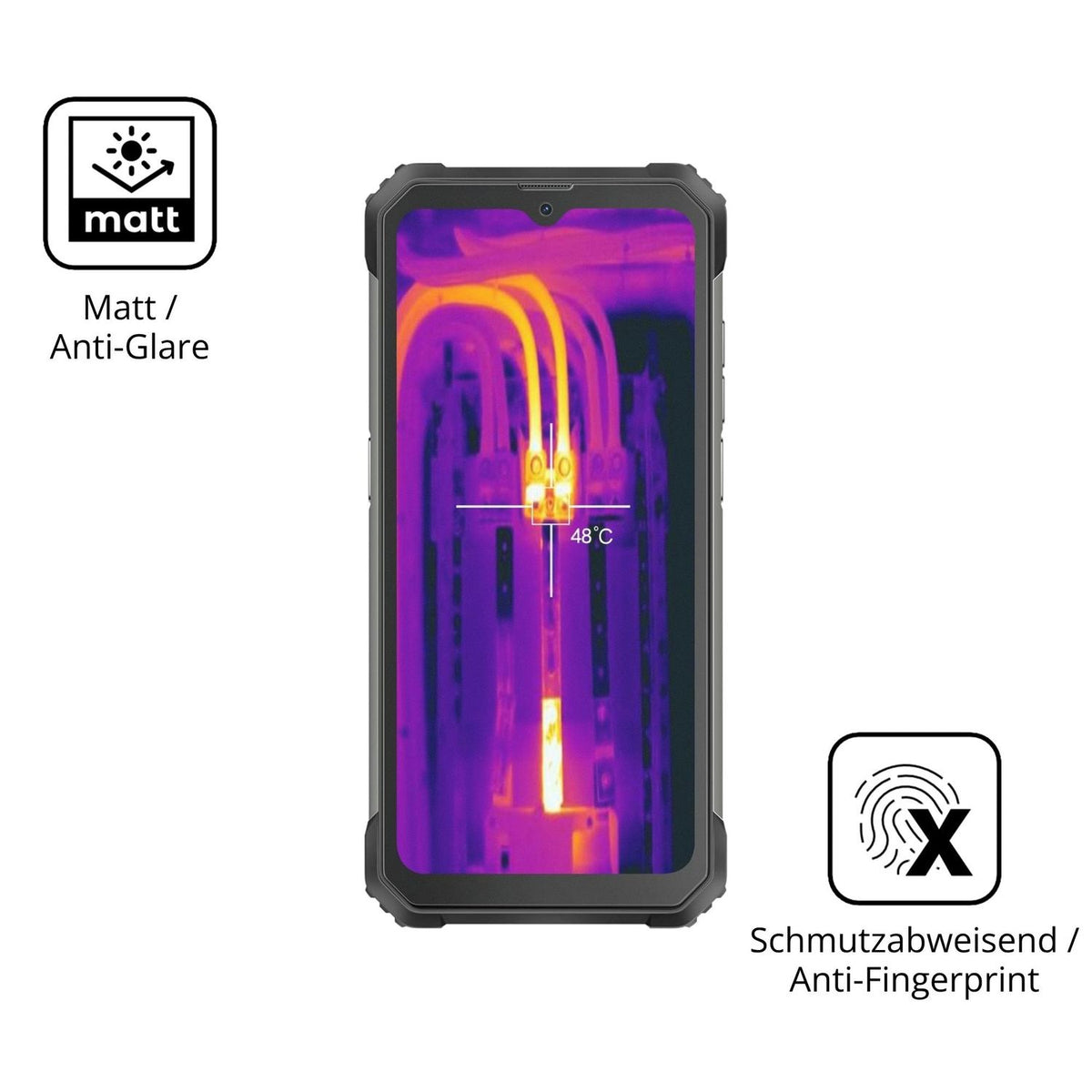 9H Hartbeschichtete, flexible Folie passend zugeschnitten für Blackview BL8800 Pro