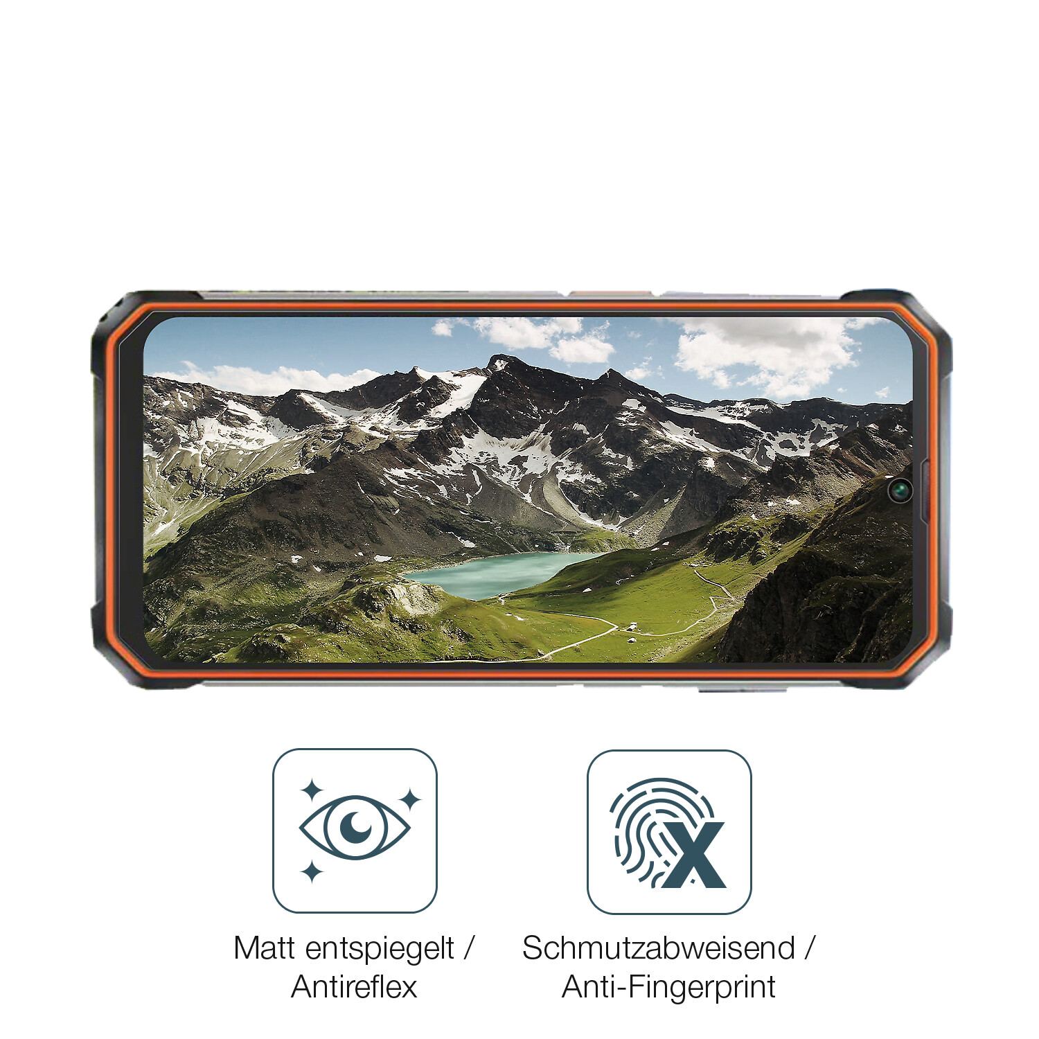9H Hartbeschichtete, flexible Folie passend zugeschnitten für Blackview BV6200