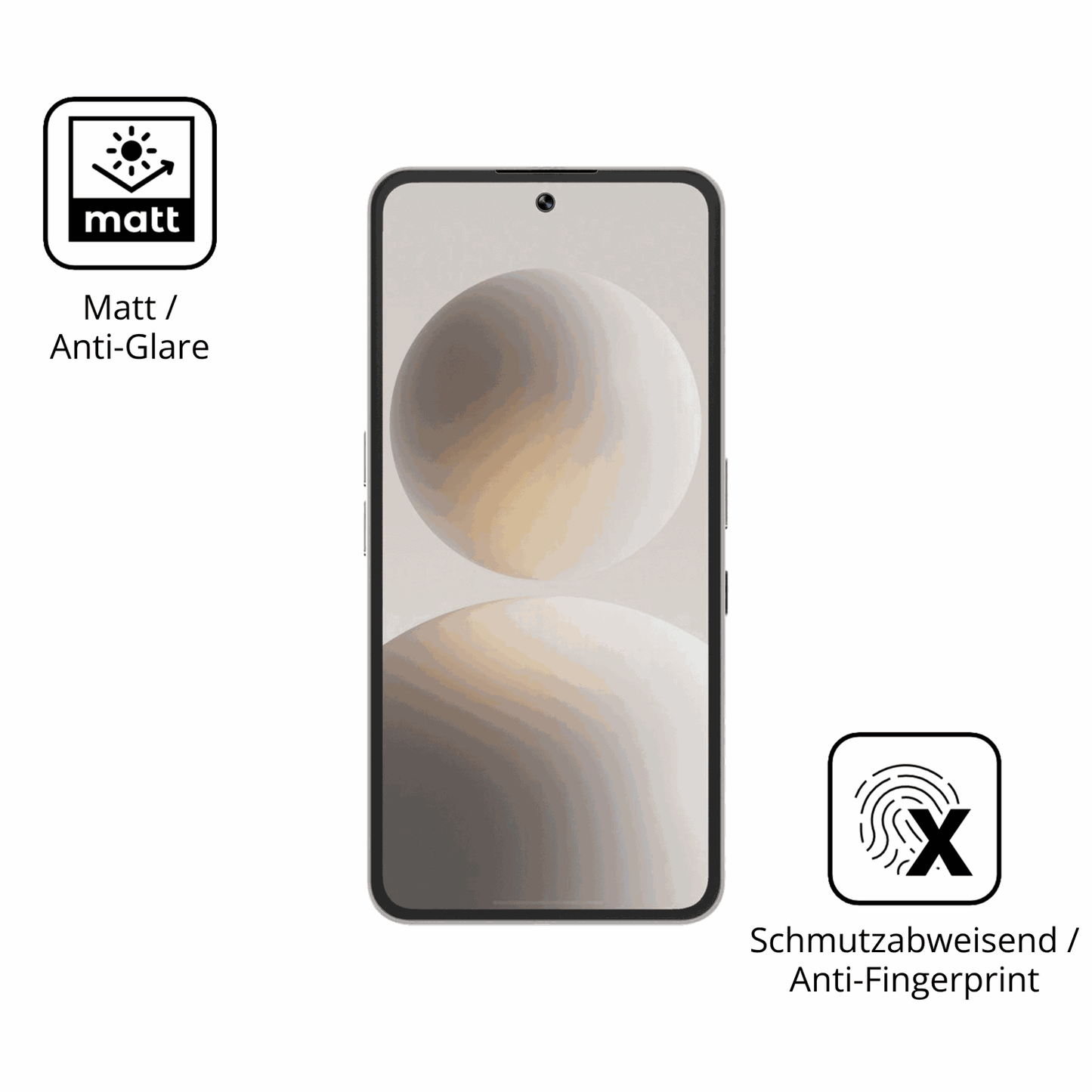 9H Hartbeschichtete, flexible Folie passend zugeschnitten für Brain Natural AI Phone BGX5