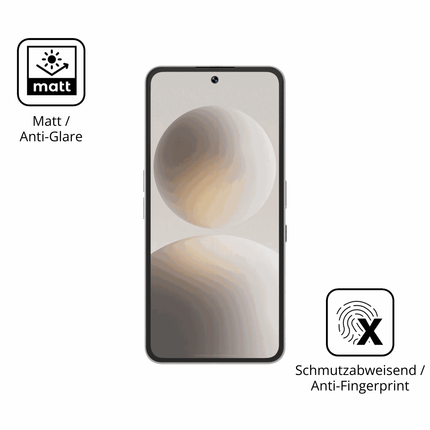 9H Hartbeschichtete, flexible Folie passend zugeschnitten für Brain Natural AI Phone BGX5