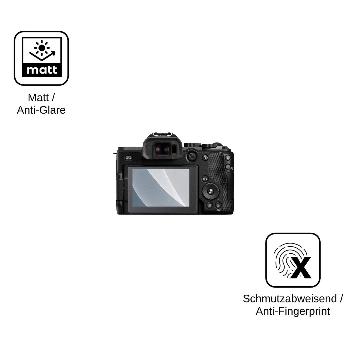2x Screen Protector for Canon EOS R8 Mark II matte Flexible Glass 9H dipos