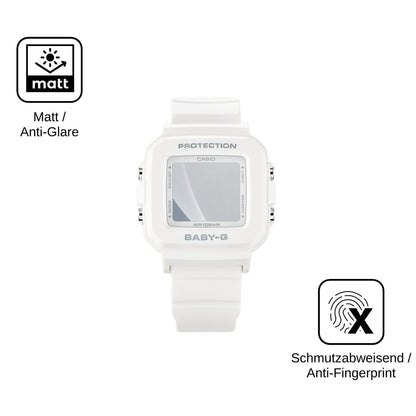 2x Screen Protector for Casio Baby-G BGD-10 matte Flexible Glass 9H dipos