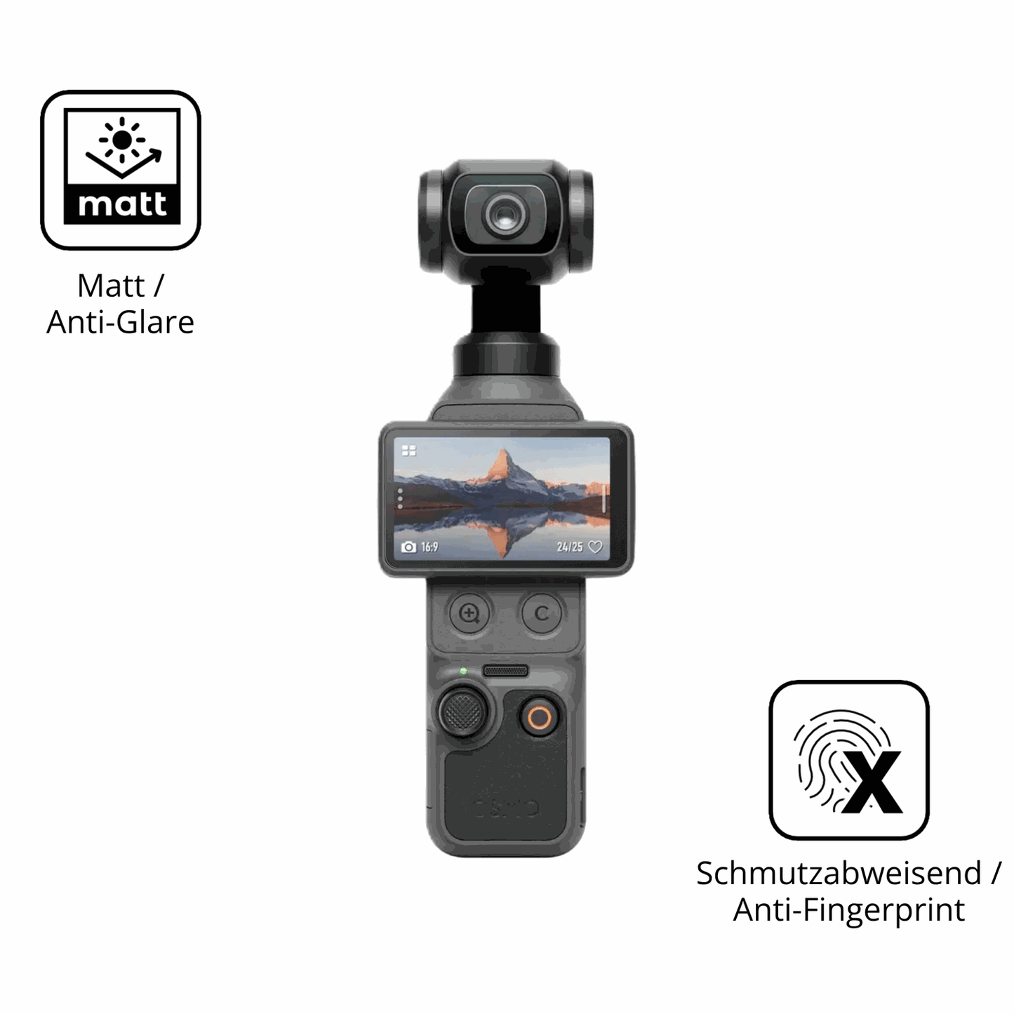 9H Hartbeschichtete, flexible Folie passend zugeschnitten für DJI Osmo Pocket 4