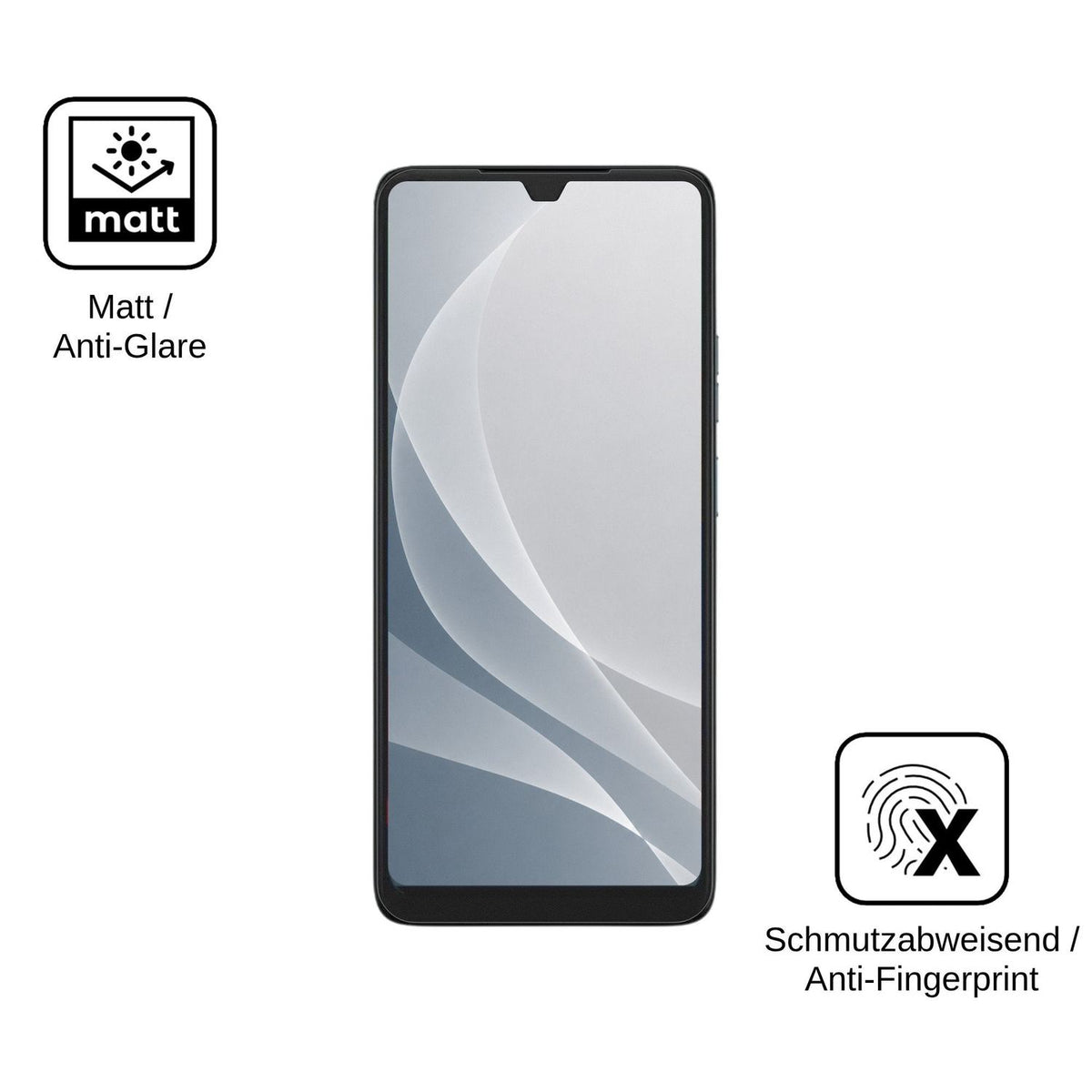 2x Screen Protector for EinfachFon Senior matte Flexible Glass 9H dipos