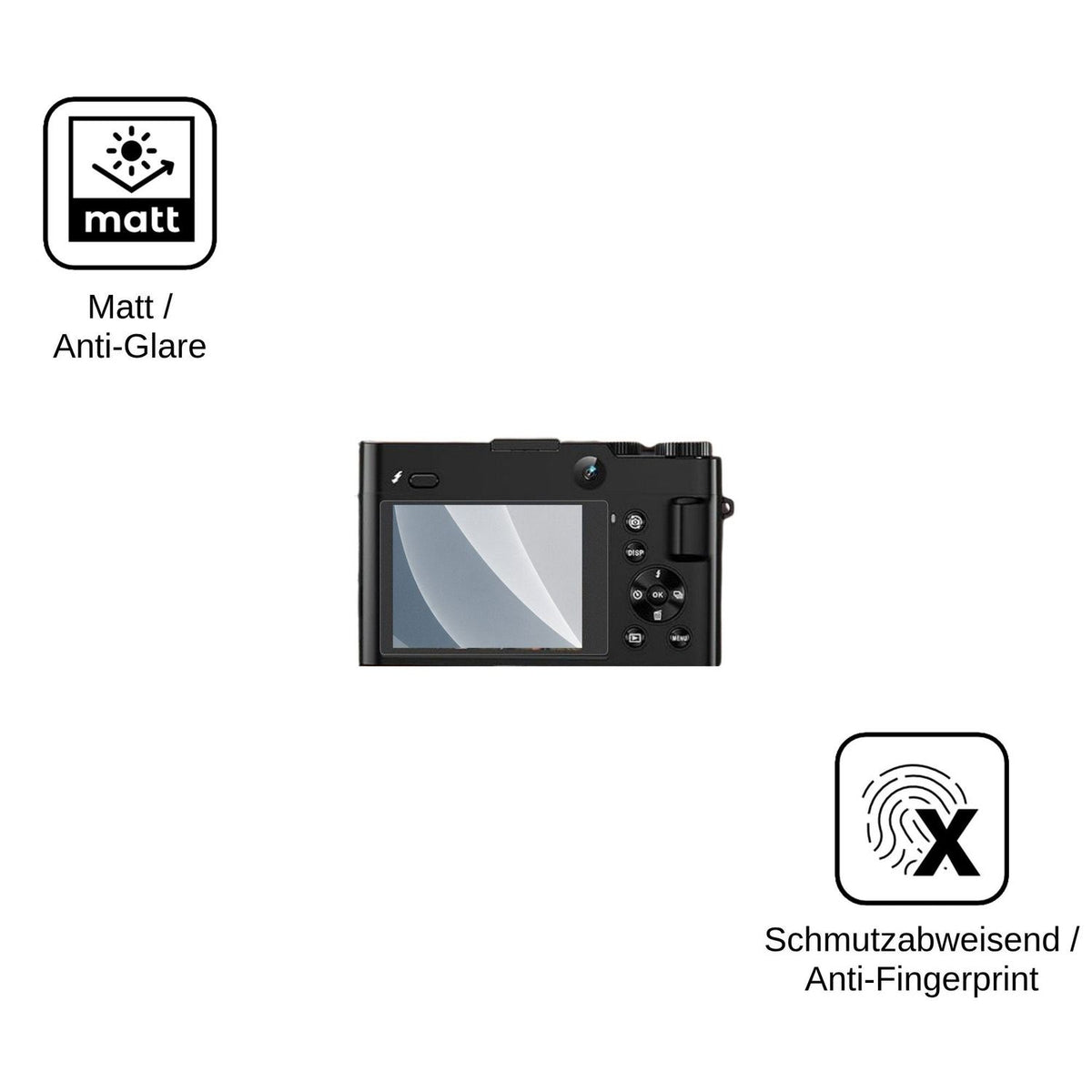 2x Screen Protector for FlyFrost DC218 matte Flexible Glass 9H dipos