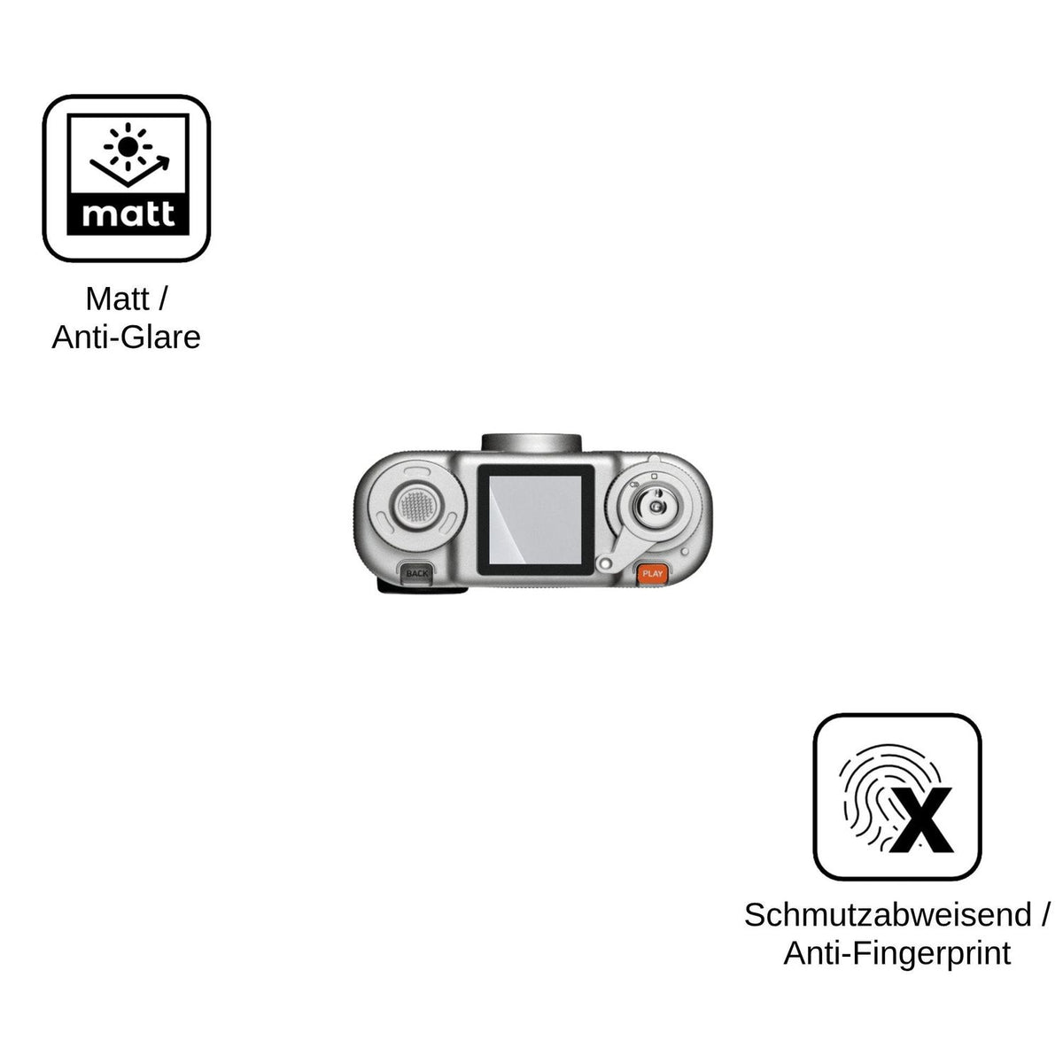 2x Screen Protector for Fujifilm instax Pal 2 matte Flexible Glass 9H dipos