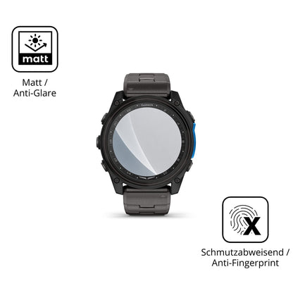 9H Hartbeschichtete, flexible Folie passend zugeschnitten für Garmin D2 Mach 2 51mm