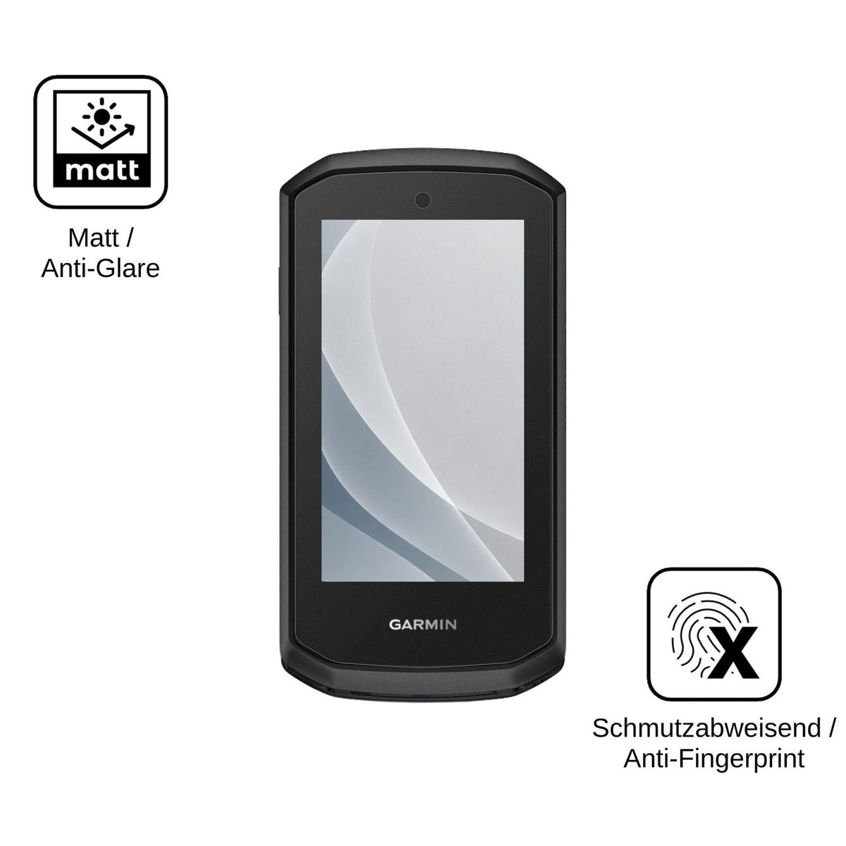 2x Screen Protector for Garmin Edge Explore 3 Plus matte Flexible Glass 9H dipos