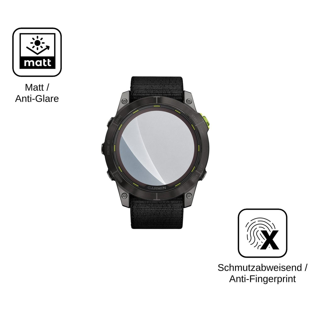 2x Screen Protector for Garmin Enduro 2 matte Flexible Glass 9H dipos