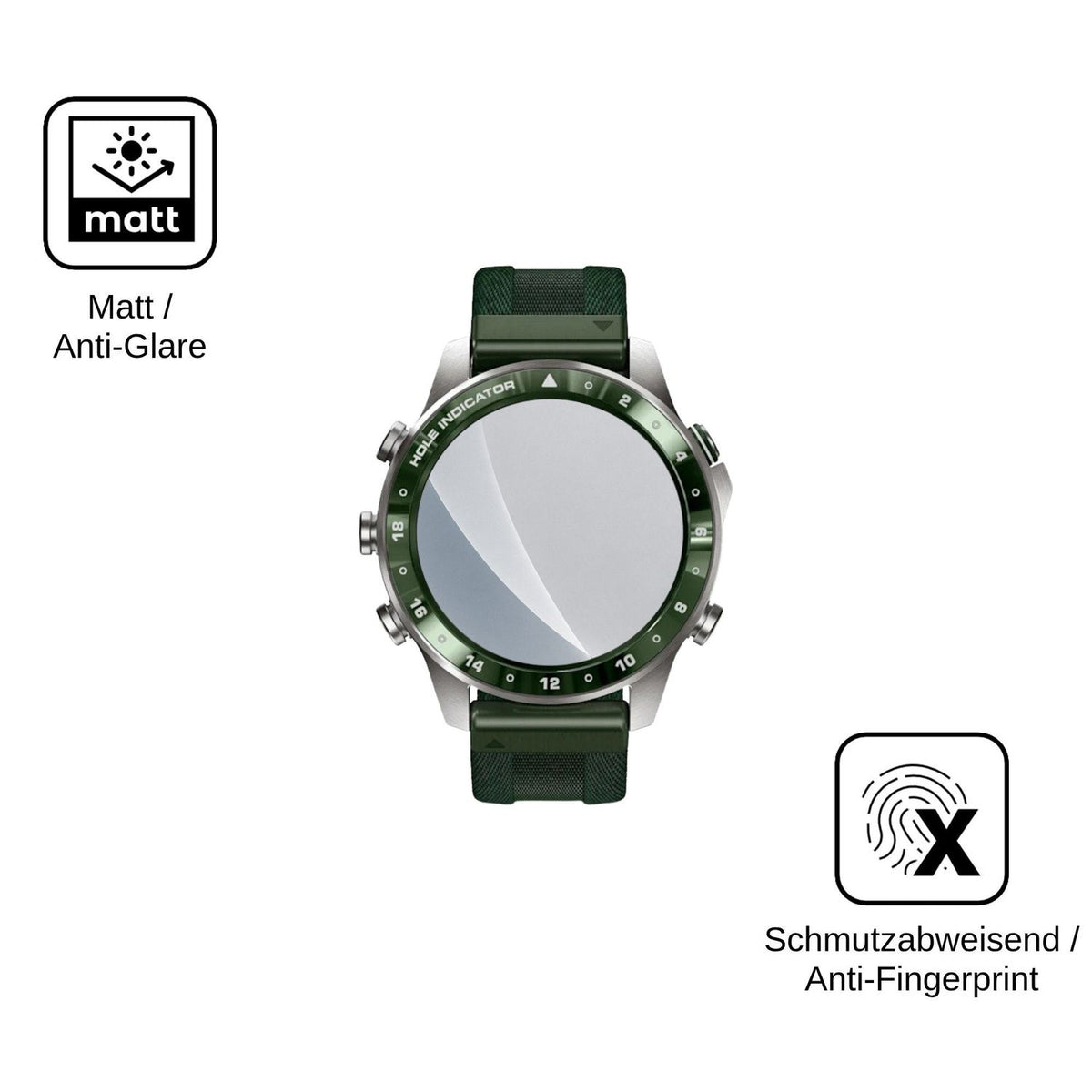 2x Screen Protector for Garmin MARQ Golfer Gen 3 matte Flexible Glass 9H dipos