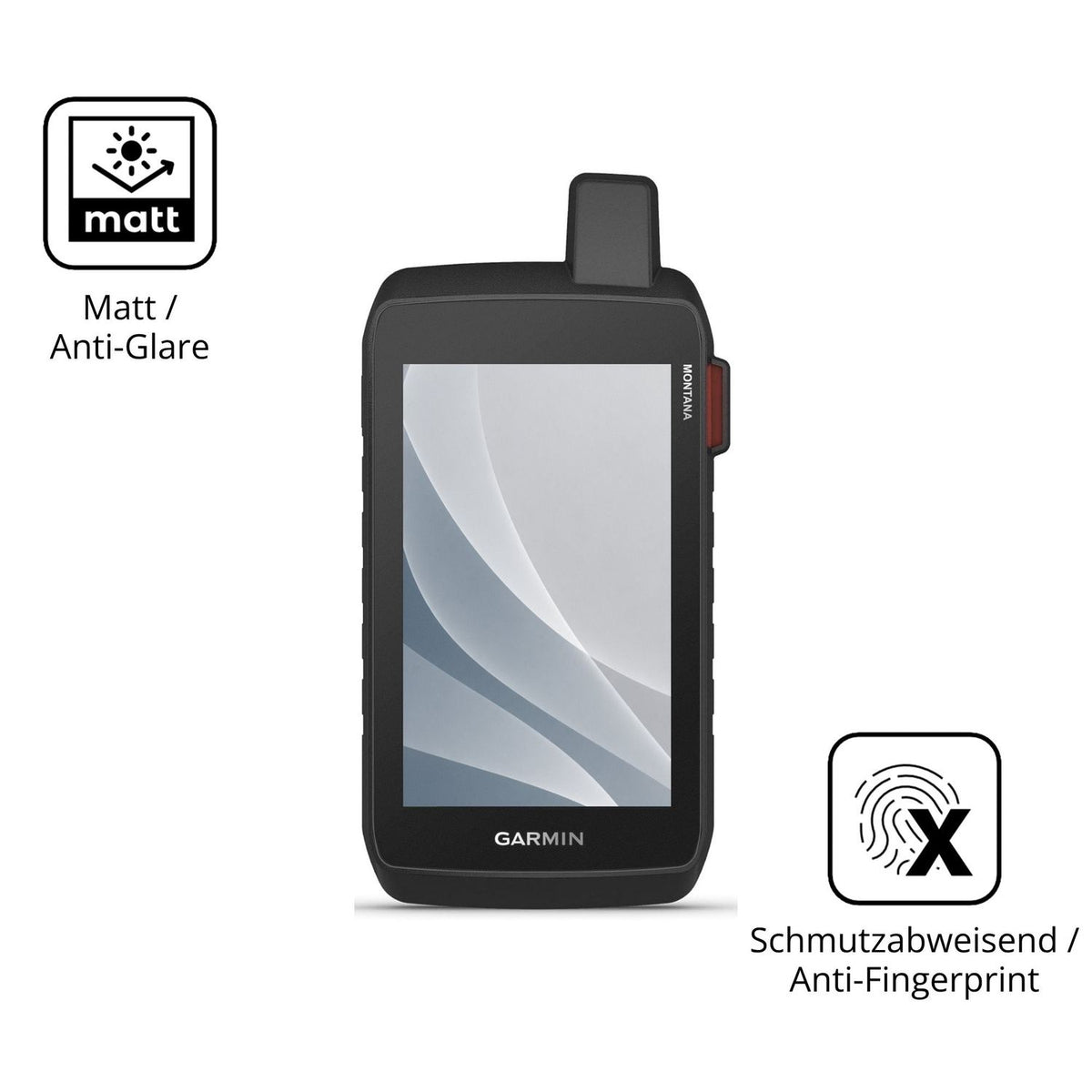 9H Hartbeschichtete, flexible Folie passend zugeschnitten für Garmin Montana 760i
