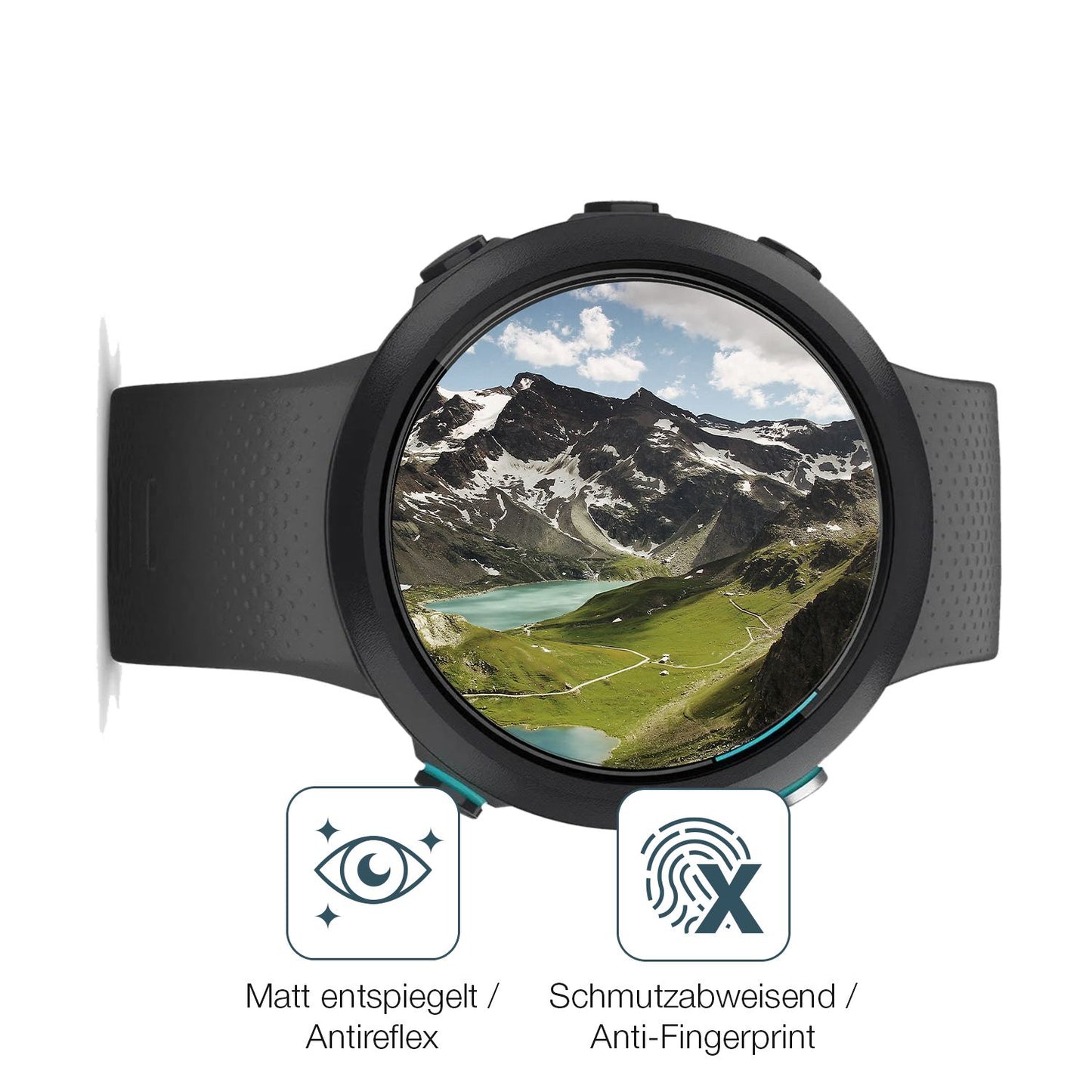 9H Hartbeschichtete, flexible Folie passend zugeschnitten für Garmin Swim 2