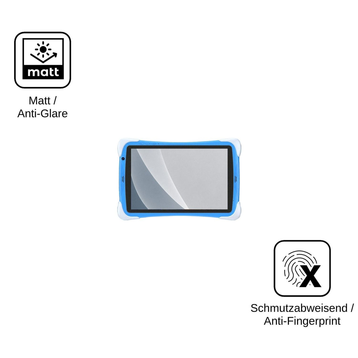 2x Screen Protector for Gezoon Kinder Tab 10 matte Flexible Glass 9H dipos