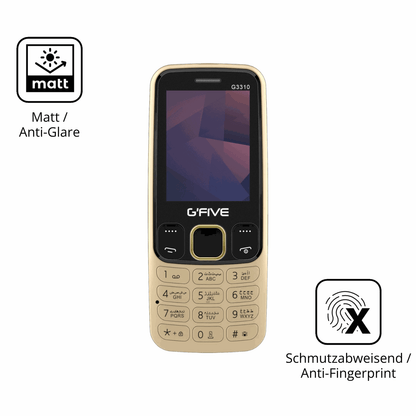 9H Hartbeschichtete, flexible Folie passend zugeschnitten für GFive G3310 New