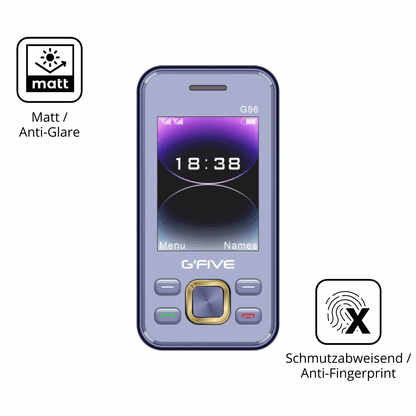 9H Hartbeschichtete, flexible Folie passend zugeschnitten für GFive G96
