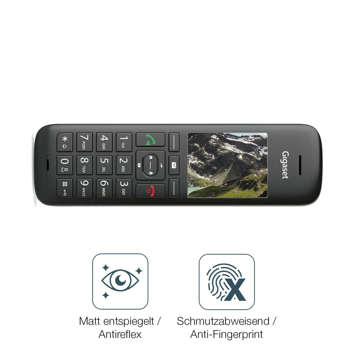 9H Hartbeschichtete, flexible Folie passend zugeschnitten für Gigaset CE 575 HX