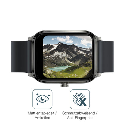 9H Hartbeschichtete, flexible Folie passend zugeschnitten für Haylou GST Smartwatch